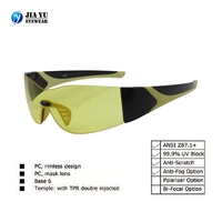 Ansi z87.1 uv Block Rimless Design Work Protective Safety Glasses Yellow
